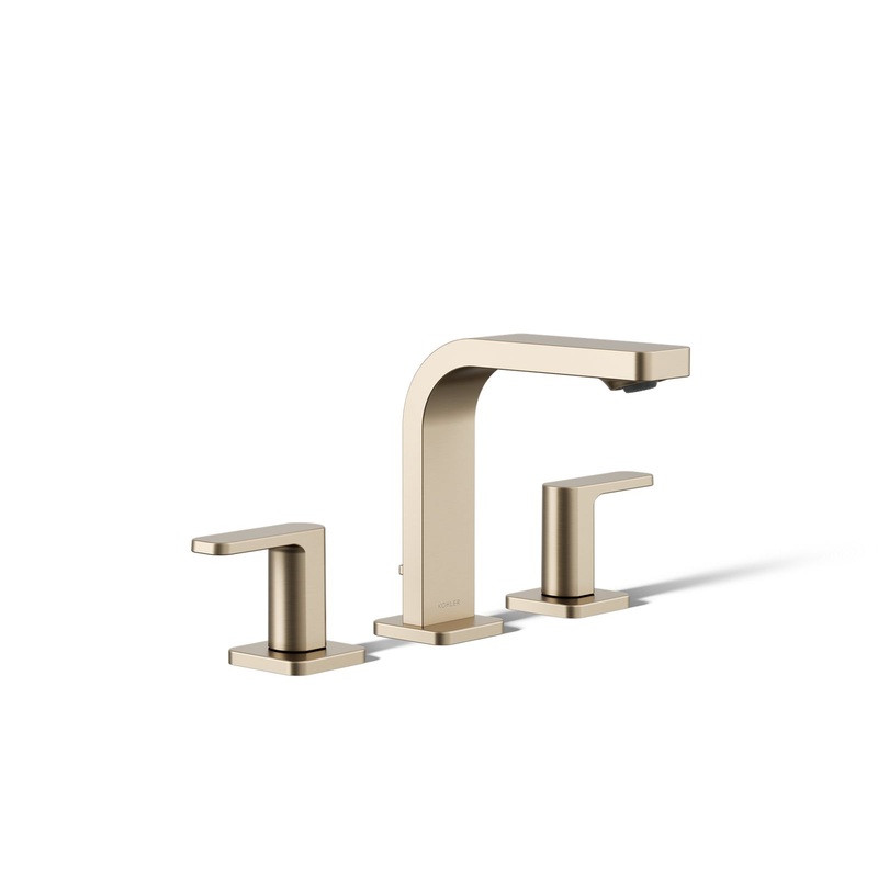 KOHLER K-23484-4N-BV Parallel Widespread Bathroom Sink Faucet, 0.5 Gpm In Vibrant Brushed Bronze
