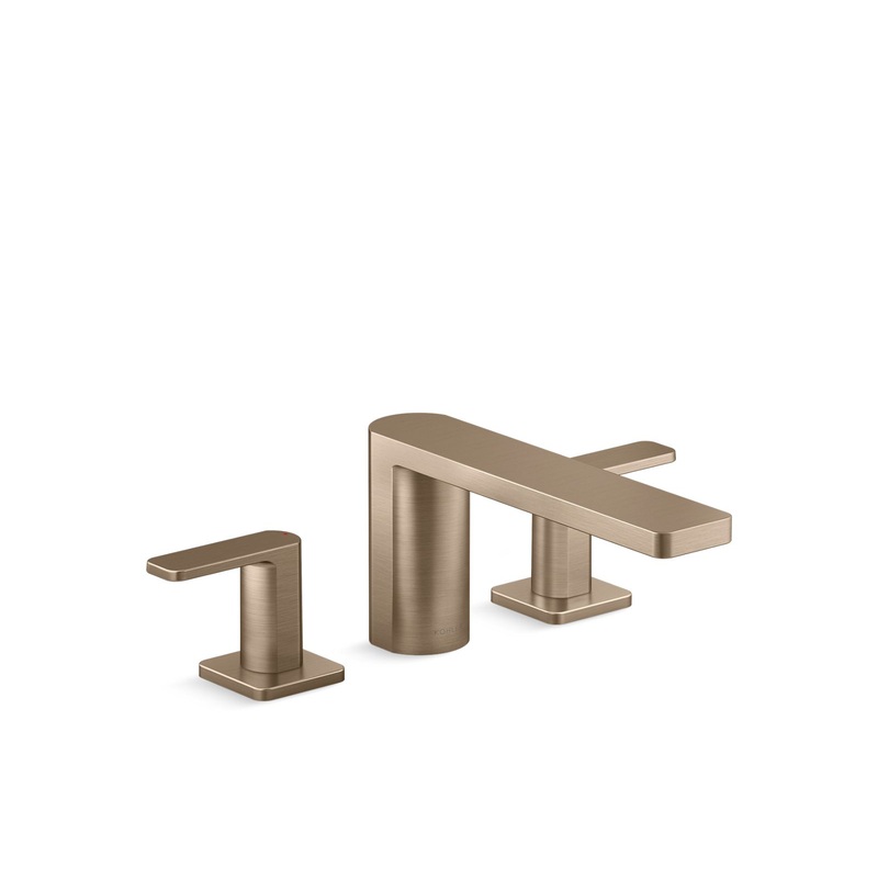 KOHLER K-27121-4-BV Parallel Deck-Mount Bath Faucet In Vibrant Brushed Bronze
