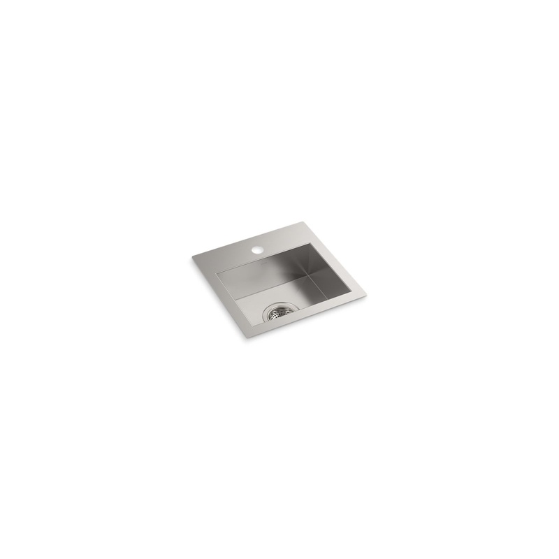 KOHLER K-32027-1-NA Vault 15" Top-/Undermount Single-Bowl Bar Sink
