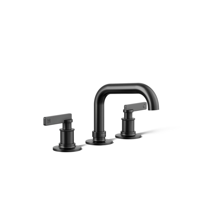 KOHLER K-35908-4-BL Castia By Studio Mcgee Widespread Bathroom Sink Faucet, 1.2 Gpm In Matte Black